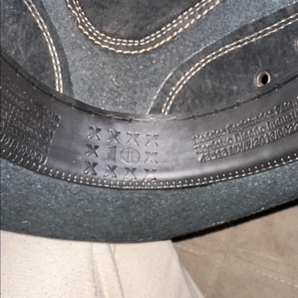 Leather hat with cowhide - Picture 6 of 7